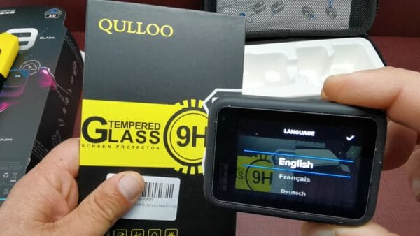 QULLOO Protettore Schermo per GoPro Hero 9 Black/Hero 10 Black, Ultra-Trasparente Vetro Temperato Schermo e Pellicola Proteggi Lenti Camera Accessories - 6 Pezzi