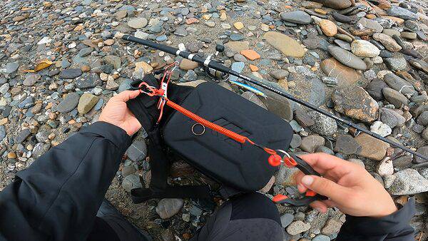 Booms Fishing MRC Clip a rilascio magnetico con cordino ELASTICO